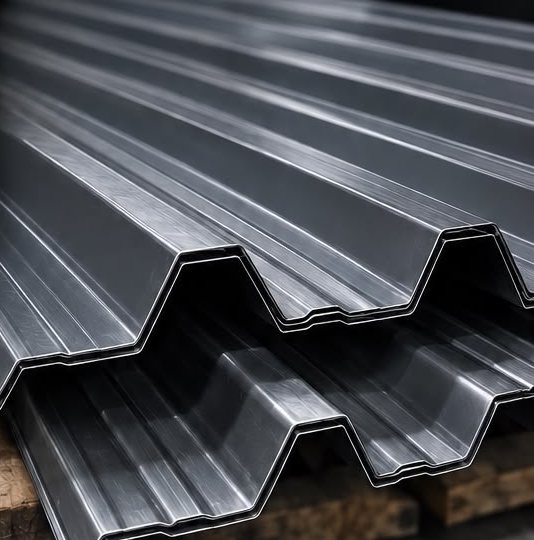 IBR roof sheeting profile stacked on a pallet